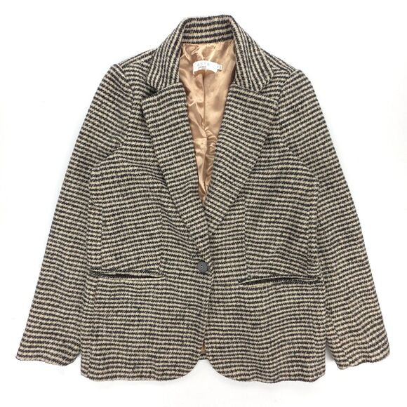 ASTR Wool Harlow Blazer Hazelnut & Black Houndstooth Old Money Academia Preppy - Picture 1 of 10